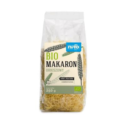 Makaron (Orkiszowy z Kurkumą) Nitki Złociste Bio 250g Niro - 5908259954721.jpg