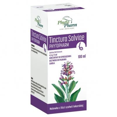 Tinctura Salviae - Nalewka z szałwi lekarskiej 100g PhytoPharm  - 5909990087860.jpg