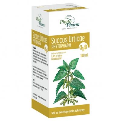 Succus Urticae - Sok z pokrzywy 100g PhytoPharm  - 5909990198849.jpg