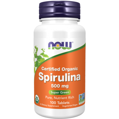 Spirulina 500mg 100 tabletek Now Foods - 733739026965.jpg
