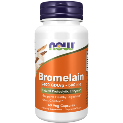 Bromelaina 500mg 60 kapsułek Now Foods - 733739029430.jpg