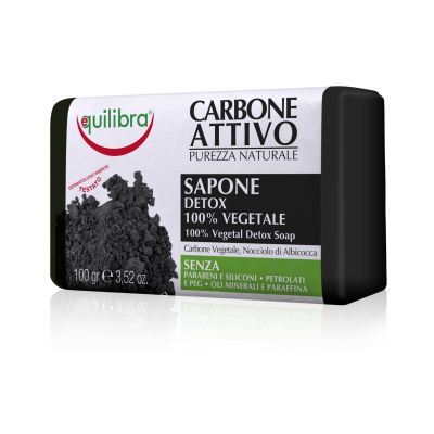 Carbone Mydło oczyszczające z węglem 100g Equilibra  - 8000137015016.jpg