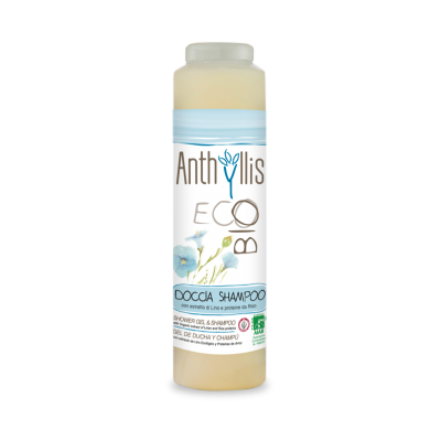Szampon i żel pod prysznic z wyciągiem z lnu i proteinami ryżu ECO 250ml Anthylis  - 8002849911501.jpg