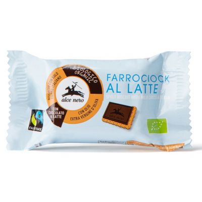 Herbatniki Orkiszowe z Mleczną Czekoladą Fair Trade BIO 28g Alce Nero - 8009004901292.jpg