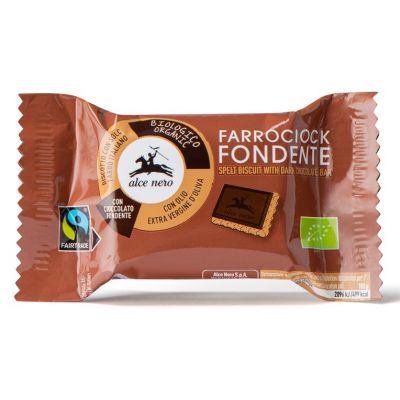Herbatniki Orkiszowe z Gorzką Czekoladą Fair Trade BIO 28g Alce Nero - 8009004901308.jpg