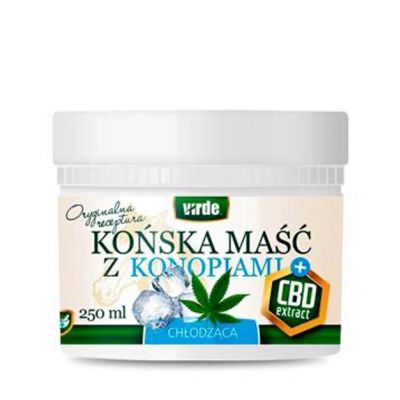 Końska maść z konopiami + CBD extract Chłodząca 250ml Virde  - 8594062353638.jpg
