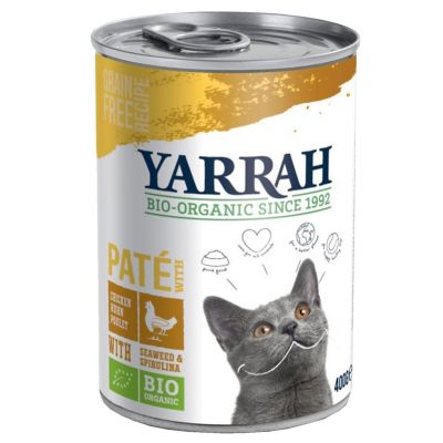 Dla Kota Dorosłego Pasztet z Kurczaka z Algami Morskimi BIO 400g Yarrah - 8714265270369.jpg